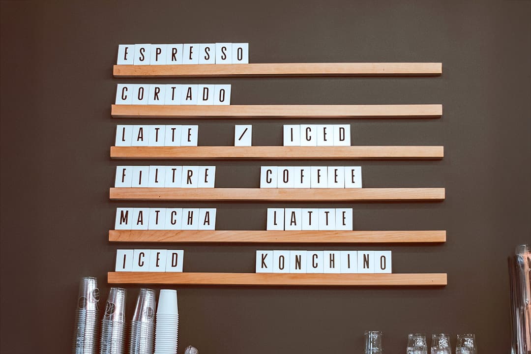 Coffee custom menus