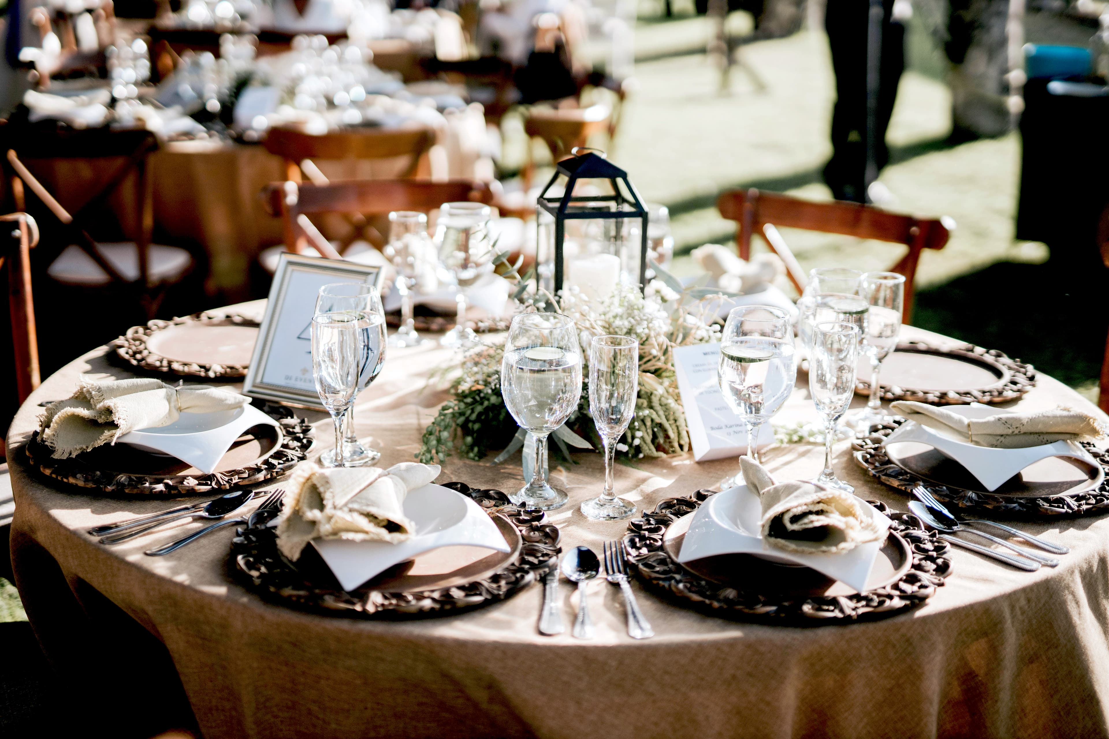 Elegant coffee bar setup at a wedding reception
