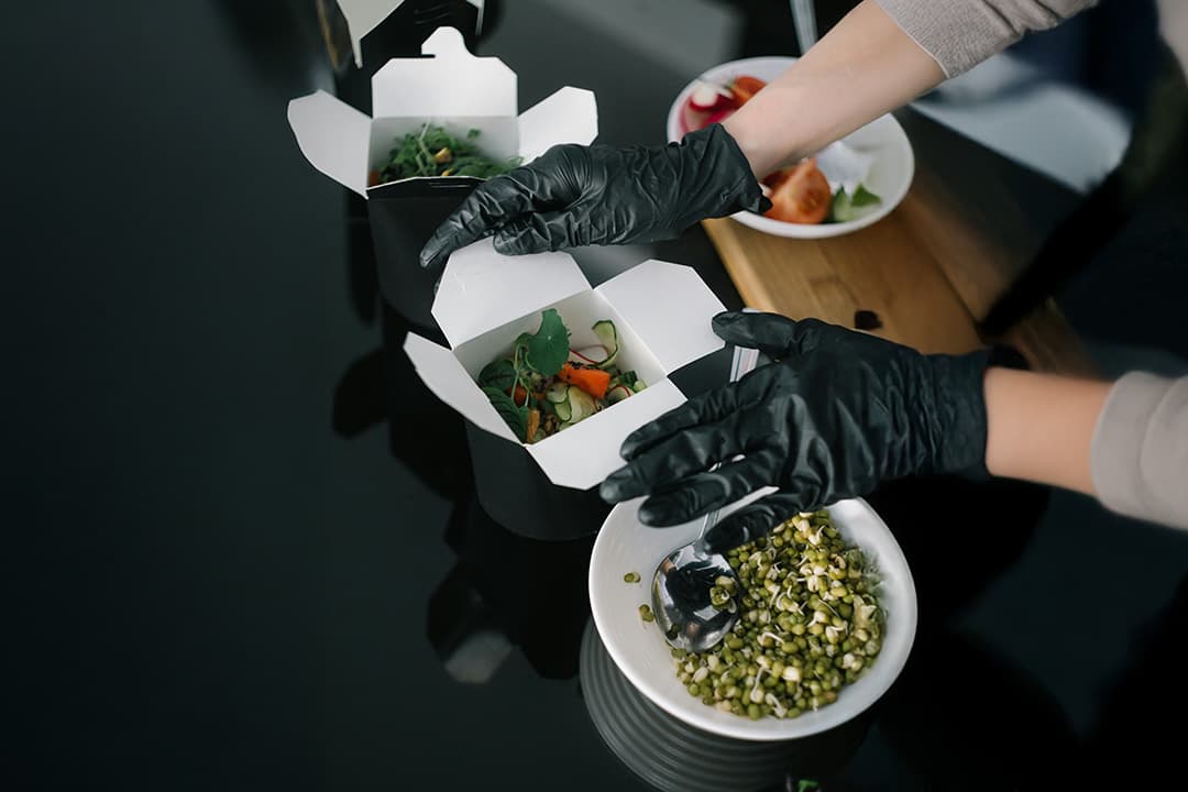 Coffee service setup for film production craft services