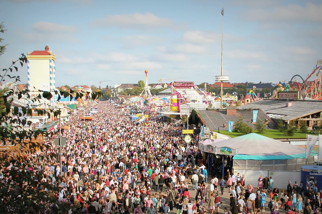 Mobile coffee bar setup at summer food festival