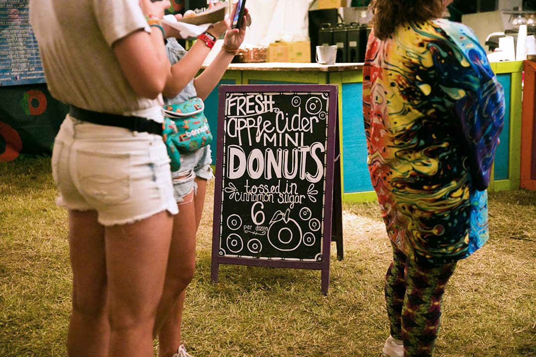 Coffee van serving guests at an outdoor festival